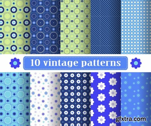 Abstract Seamless patterns set #9 - 24 Eps