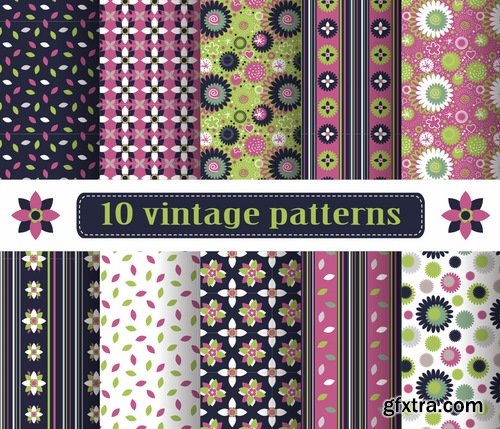 Abstract Seamless patterns set #9 - 24 Eps