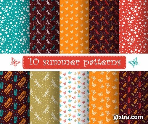 Abstract Seamless patterns set #9 - 24 Eps