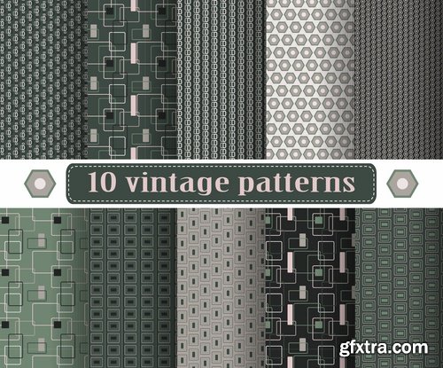 Abstract Seamless patterns set #9 - 24 Eps