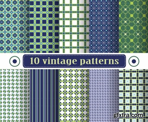 Abstract Seamless patterns set #9 - 24 Eps