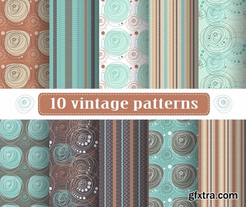 Abstract Seamless patterns set #9 - 24 Eps