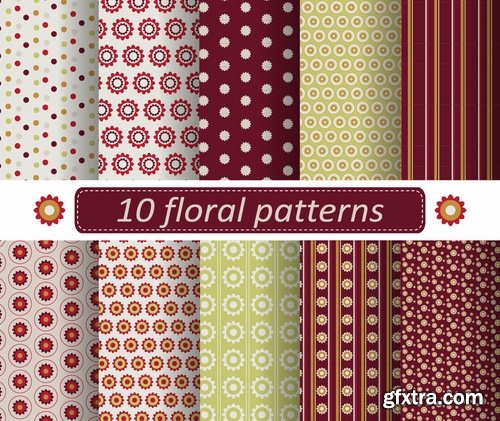 Abstract Seamless patterns set #9 - 24 Eps