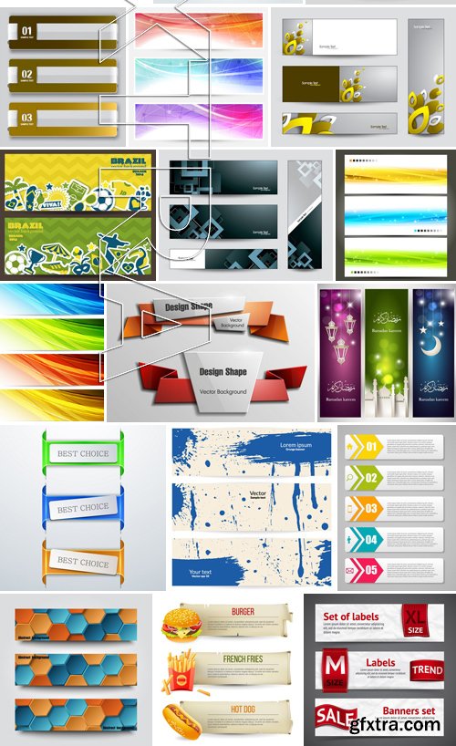 Stock Vectors - Banners, 25xEPS