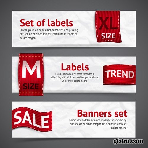 Stock Vectors - Banners, 25xEPS