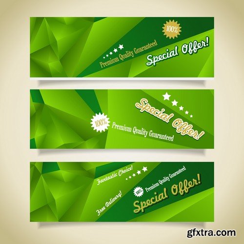 Stock Vectors - Banners, 25xEPS