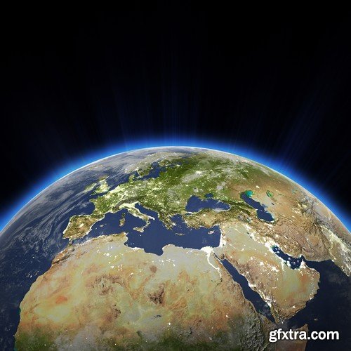 Stock Photos - Planet earth in space 2, 25xJPG