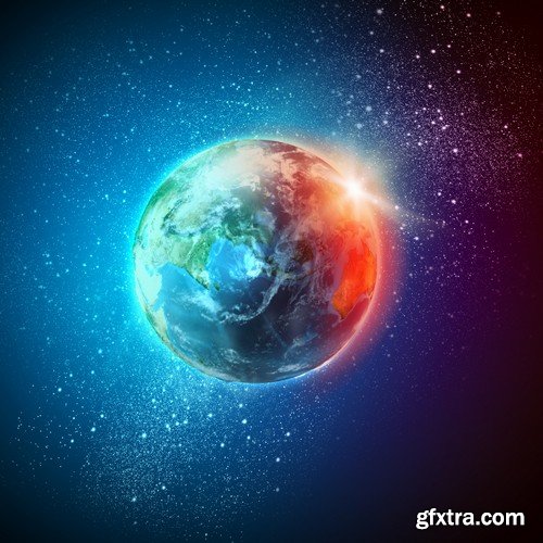 Stock Photos - Planet earth in space 2, 25xJPG