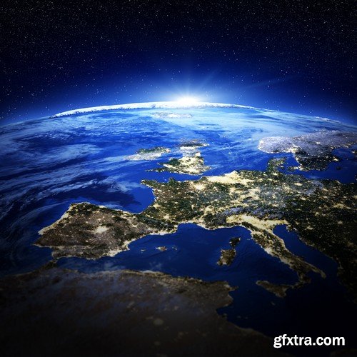 Stock Photos - Planet earth in space 2, 25xJPG