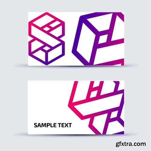 Stock Vectors - Business Card Template 3, 25xEPS