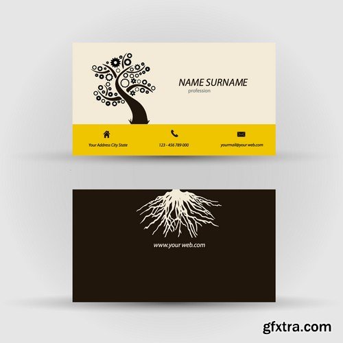 Stock Vectors - Business Card Template 3, 25xEPS