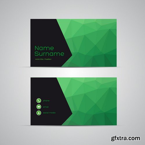 Stock Vectors - Business Card Template 3, 25xEPS