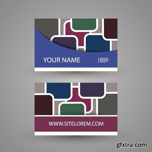 Stock Vectors - Business Card Template 3, 25xEPS