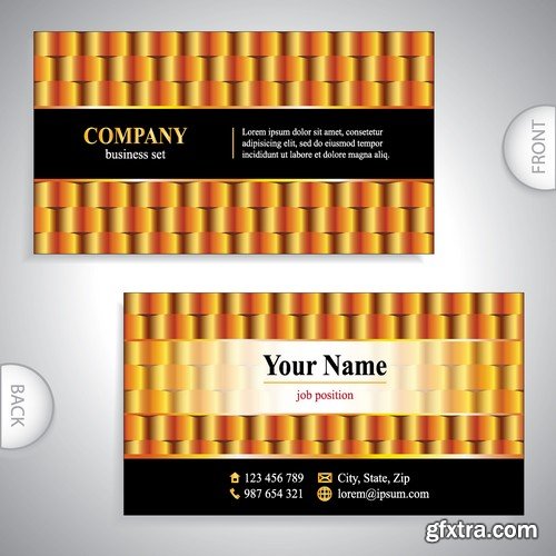 Stock Vectors - Business Card Template 3, 25xEPS