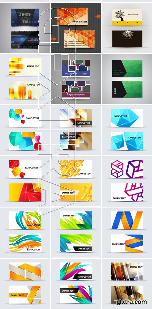 Stock Vectors - Business Card Template 3, 25xEPS