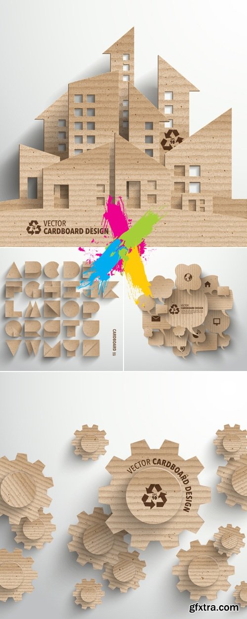 Cardboard Objects Vector