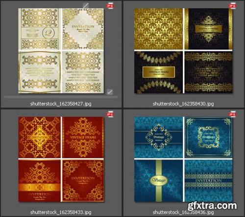 Stock Vectors - Vector set of elegant vintage background, 25xEPS