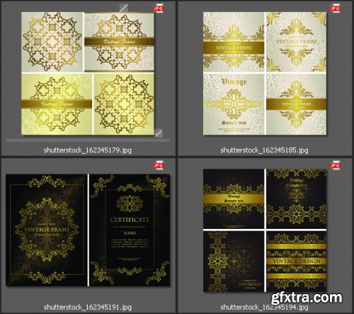 Stock Vectors - Vector set of elegant vintage background, 25xEPS