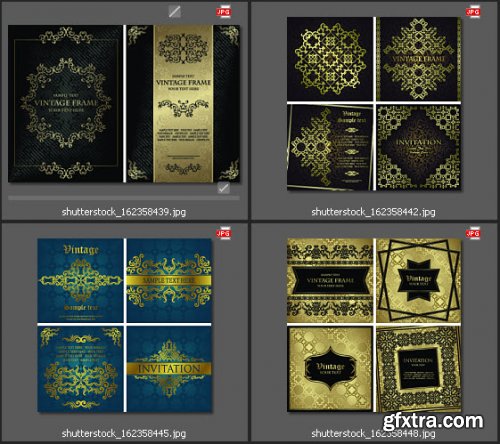 Stock Vectors - Vector set of elegant vintage background, 25xEPS