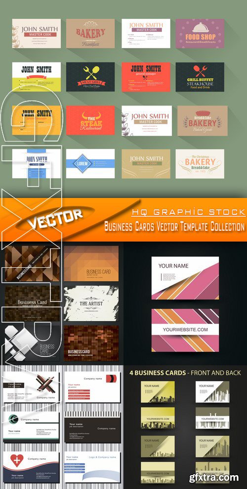 Stock Vector - Business Cards Vector Template Collection