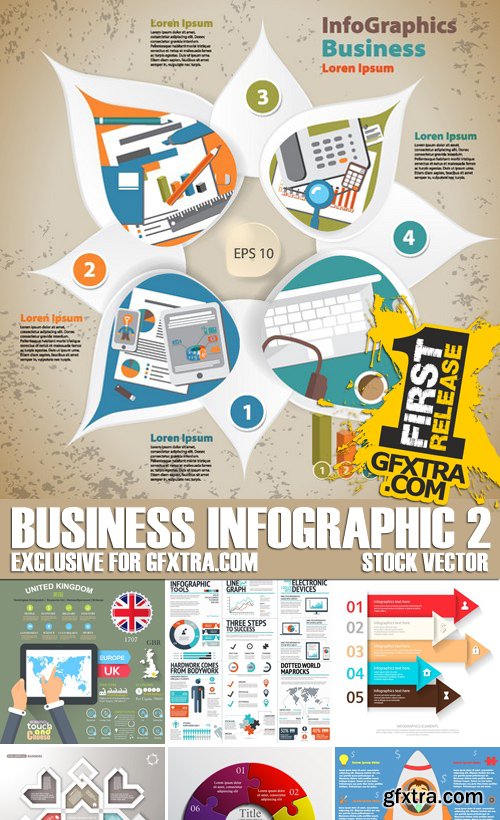 Stock Vectors - Business Infographic 2, 25xEPS