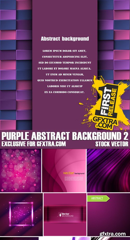 Stock Vectors - Purple abstract background 2, 25xEPS