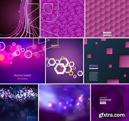 Stock Vectors - Purple abstract background 2, 25xEPS