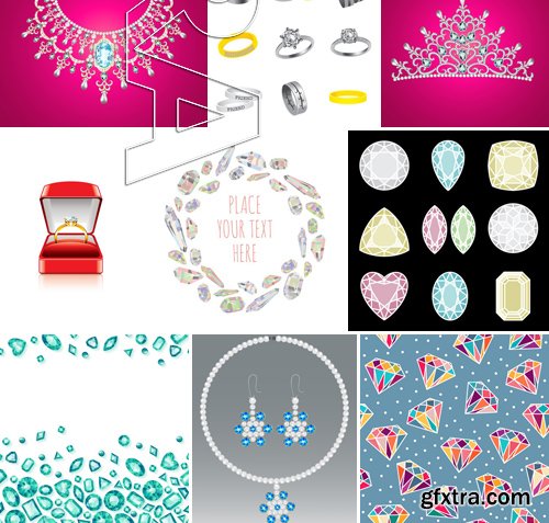 Stock Vectors - Diamonds 2, 25xEPS