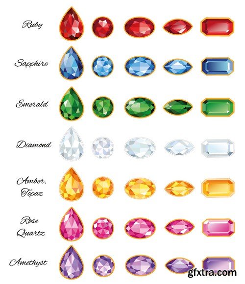 Stock Vectors - Diamonds 2, 25xEPS