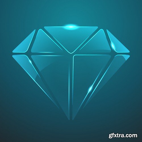 Stock Vectors - Diamonds 2, 25xEPS