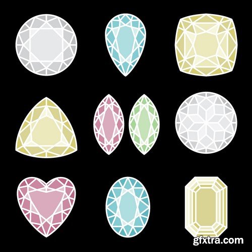 Stock Vectors - Diamonds 2, 25xEPS