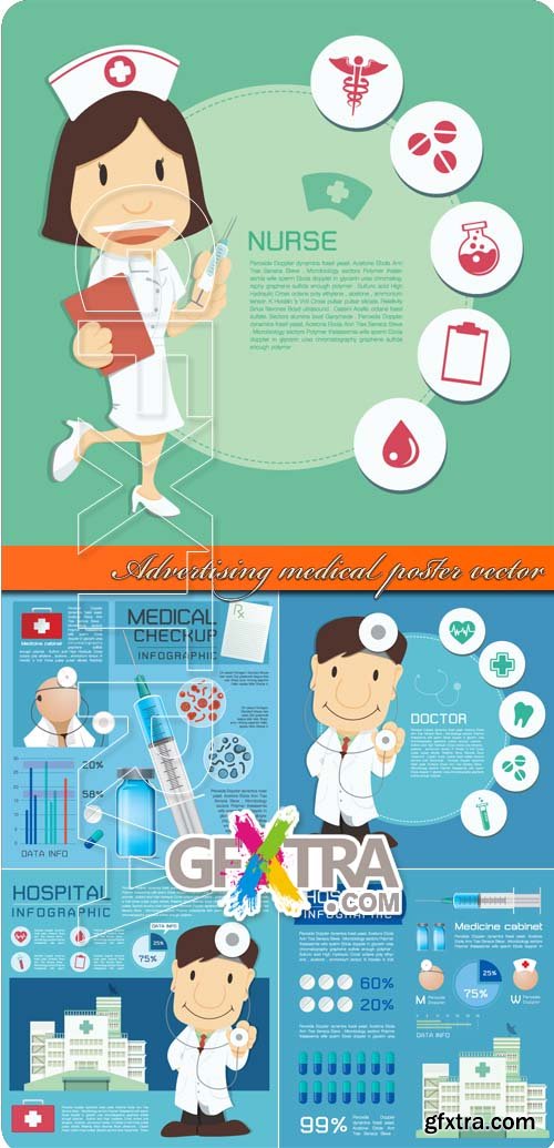 Advertising medical poster vector