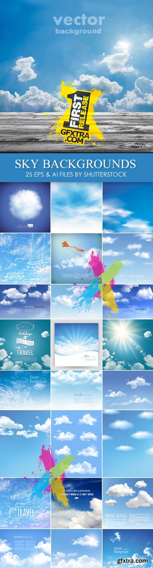 Stock Vector - Blue Sky Backgrounds