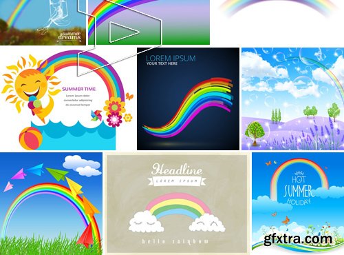 Stock Vectors - Rainbow 2, 25xEPS