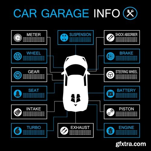 Stock Vectors - Car and Transport Infographic, 25xEPS