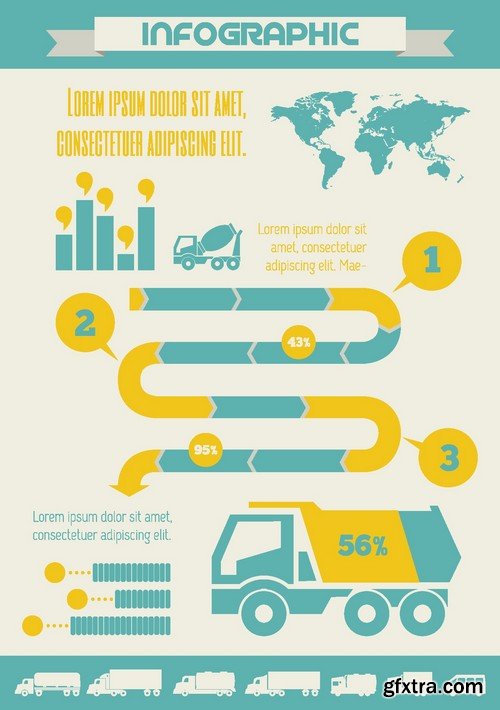 Stock Vectors - Car and Transport Infographic, 25xEPS