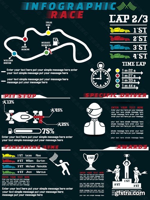 Stock Vectors - Car and Transport Infographic, 25xEPS