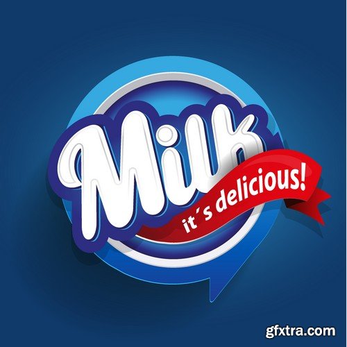 Stock Vectors - Milk 3, 25xEPS