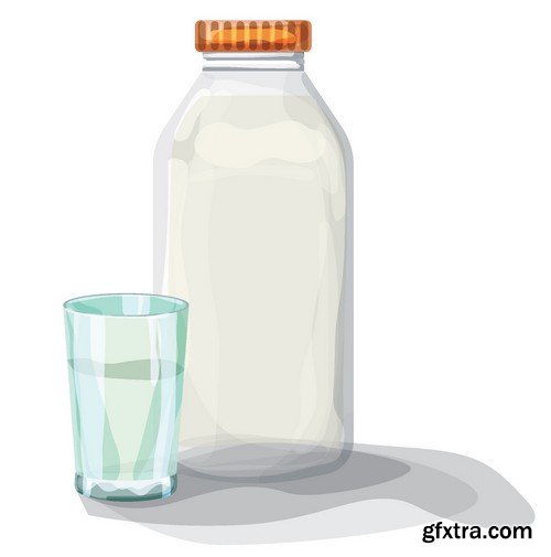 Stock Vectors - Milk 3, 25xEPS