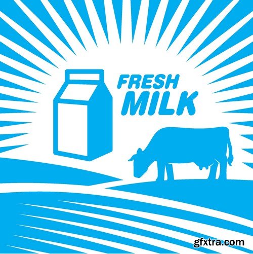 Stock Vectors - Milk 3, 25xEPS