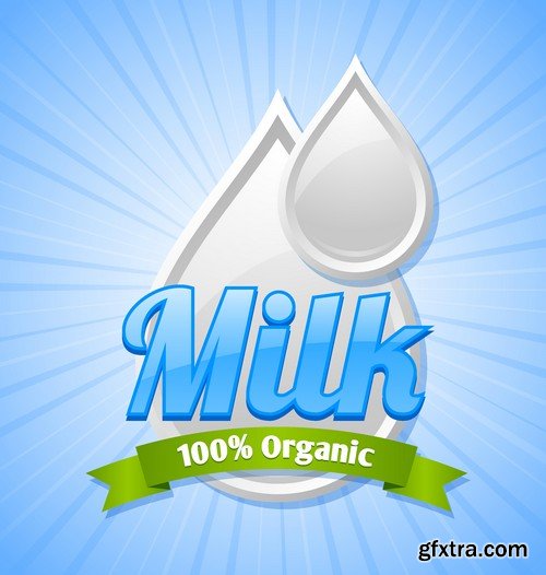 Stock Vectors - Milk 3, 25xEPS