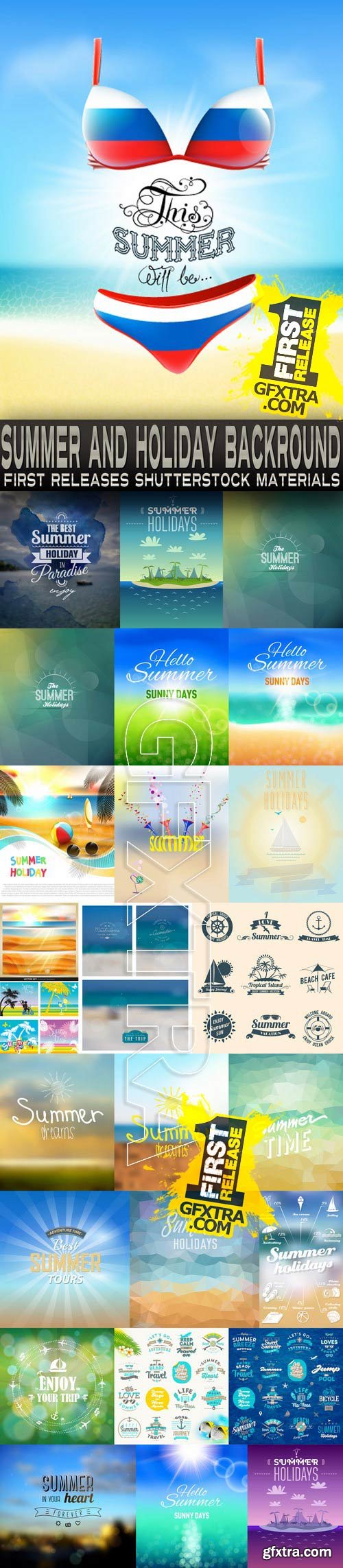 Amazing SS - Summer and Holiday Backround, 25xEPS