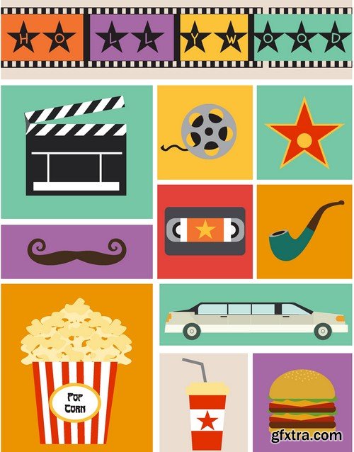 Stock Vectors - Cinema and Film 3, 25xEPS