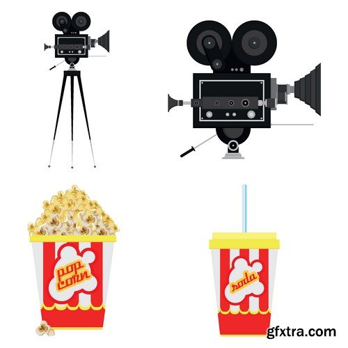 Stock Vectors - Cinema and Film 3, 25xEPS