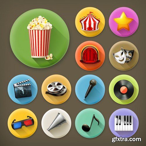 Stock Vectors - Cinema and Film 3, 25xEPS