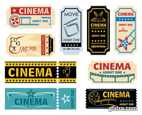 Stock Vectors - Cinema and Film 3, 25xEPS