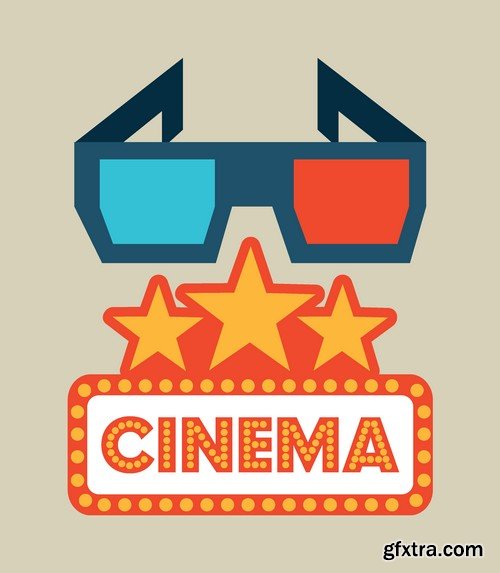 Stock Vectors - Cinema and Film 3, 25xEPS