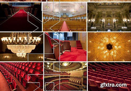 Stock Photos - Interior of the theater, 25xJPG