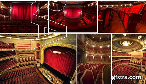 Stock Photos - Interior of the theater, 25xJPG