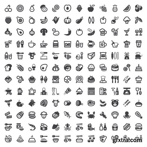 Collection of Black Icons - 25 EPS